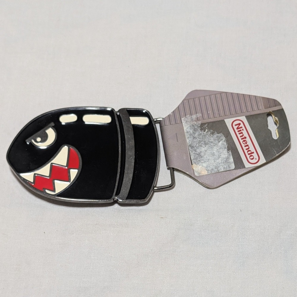 Nintendo Super Mario World Bullet Bill Belt Buckle Bioworld Black Enamel